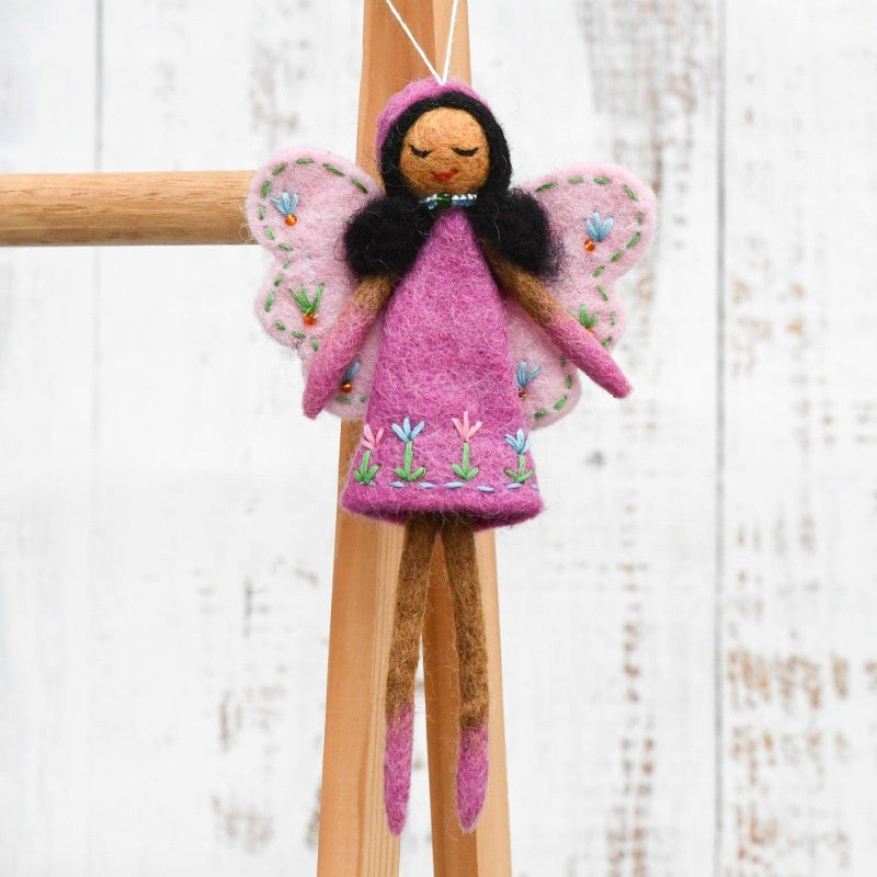 Felt Angel Fairy - Pink Dress