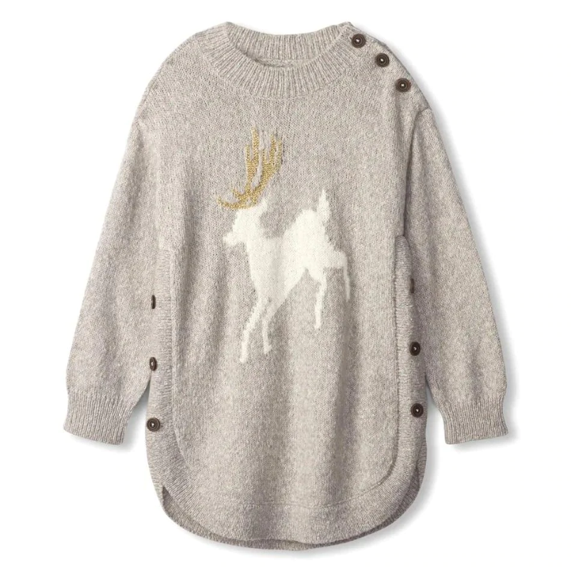 Hatley Holideer Chunky Sweater Tunic - Grey