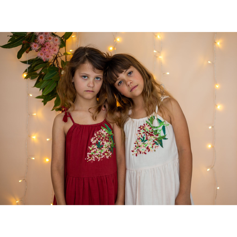 Bella & Lace Noel Dress Embroidery - Clause