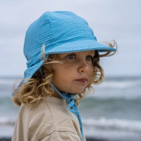 Acorn Swim Flap Cap - Azure