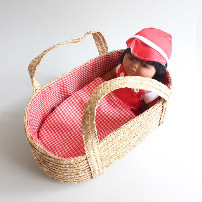Lovely retro Straw Dolls Basket from Shorties