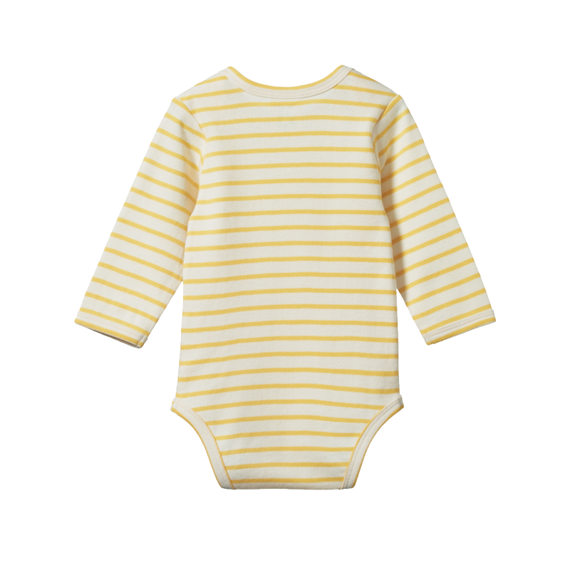 Nature Baby LS Bodysuit - Sunshine Sailor Stripe