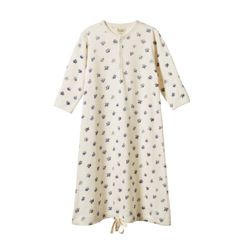 Nature Baby Gown - Pressed Pansy