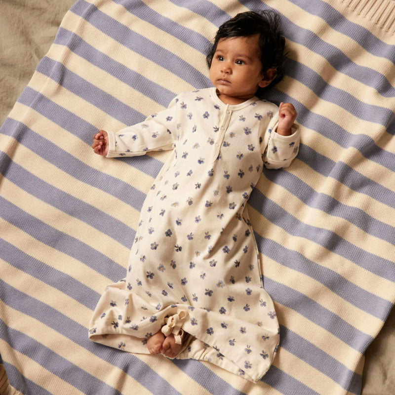 Nature Baby Gown Pressed Pansy