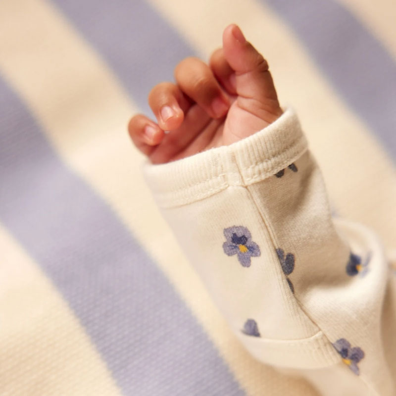 Nature Baby Gown - Pressed Pansy