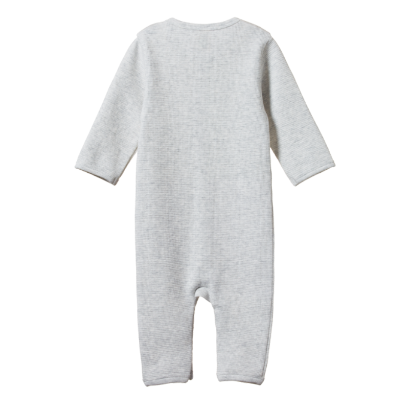 Nature Baby LS Sleepy Suit - Light Grey Marle