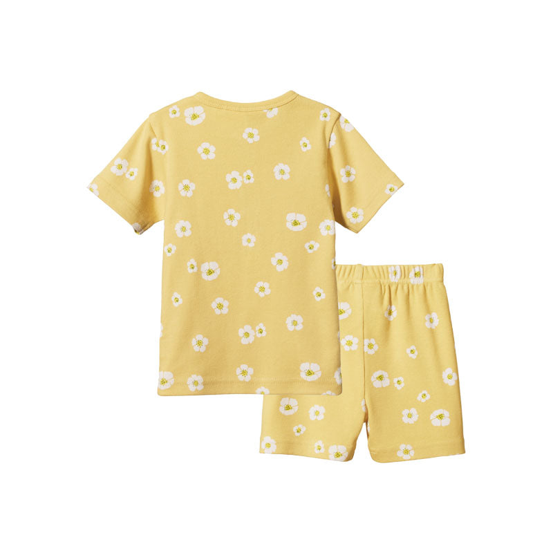 Nature Baby 2PC SS Cotton PJS - Strawberry Flower