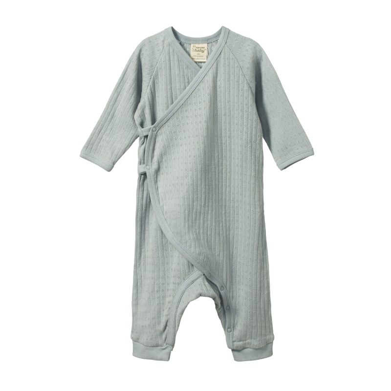 Nature Baby Kimono Stretch & Grow Pointelle - Moonrise