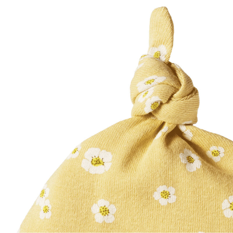 Nature Baby Knotted Beanie - Strawberry Flower