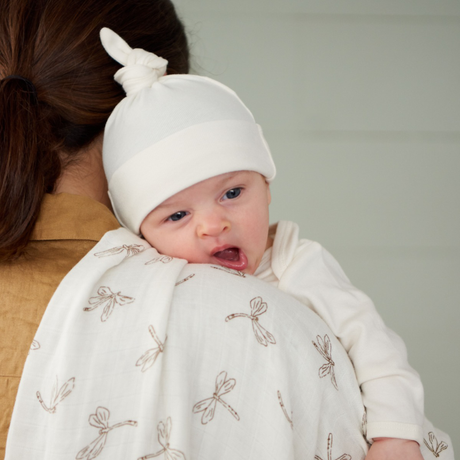 Nature Baby Cotton Knotted Beanie - Natural