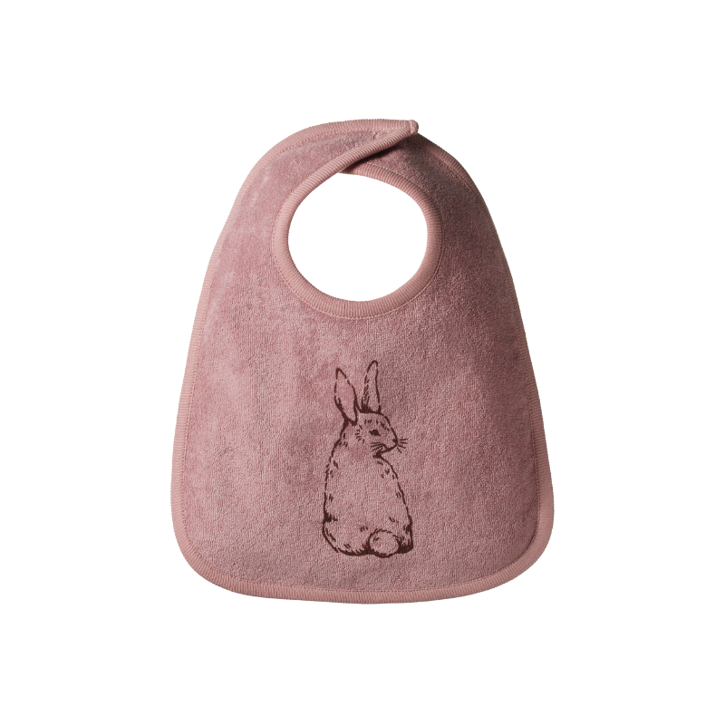 Nature Baby Reversible Bib - Bunny Tales Woodrose