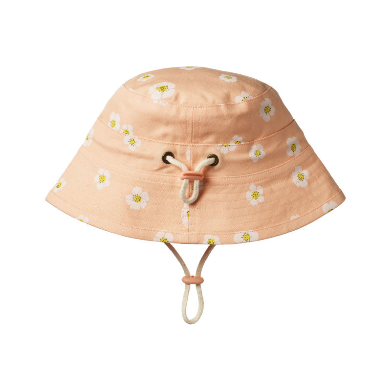 Nature Baby Bucket Sunhat - Strawberry Flower Peach