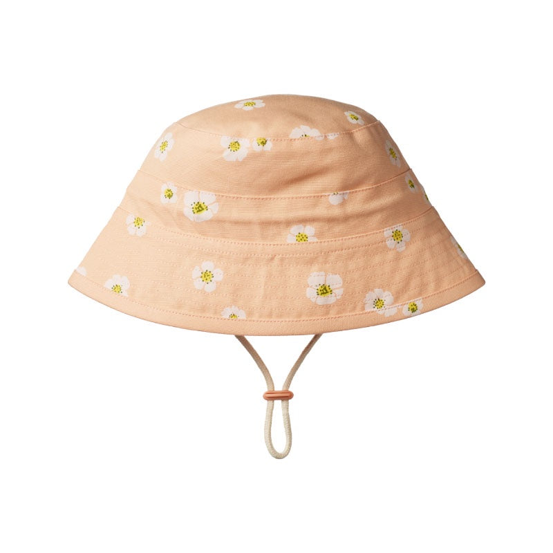 Nature Baby Bucket Sunhat - Strawberry Flower Peach