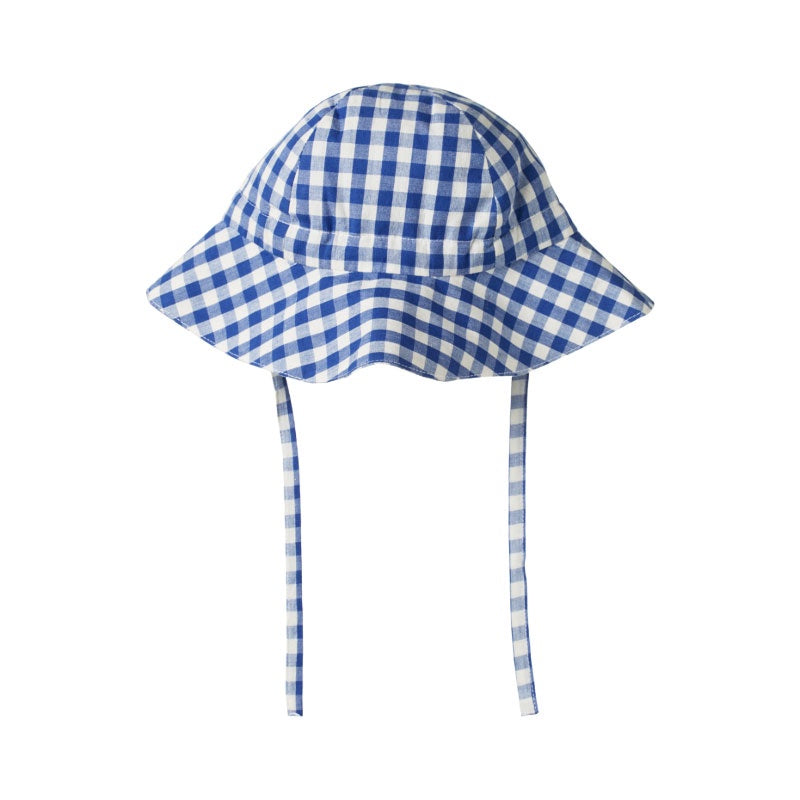 Nature Baby Gingham Sunhat - Isle Blue