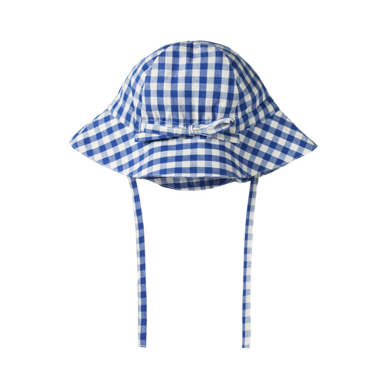 Nature Baby Gingham Sunhat - Isle Blue