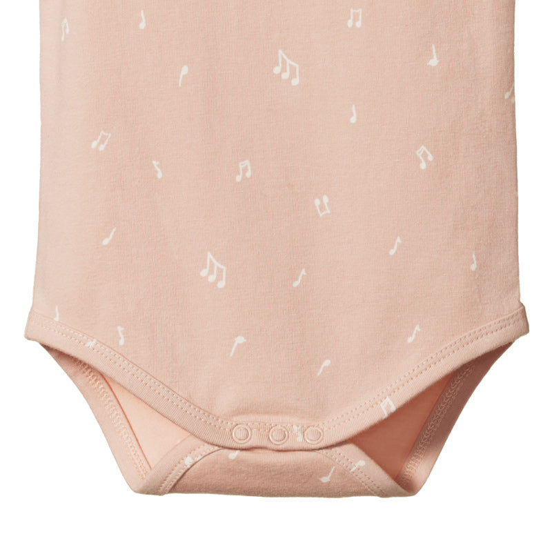 Nature Baby Petal Sleeve Bodysuit - Melody Print