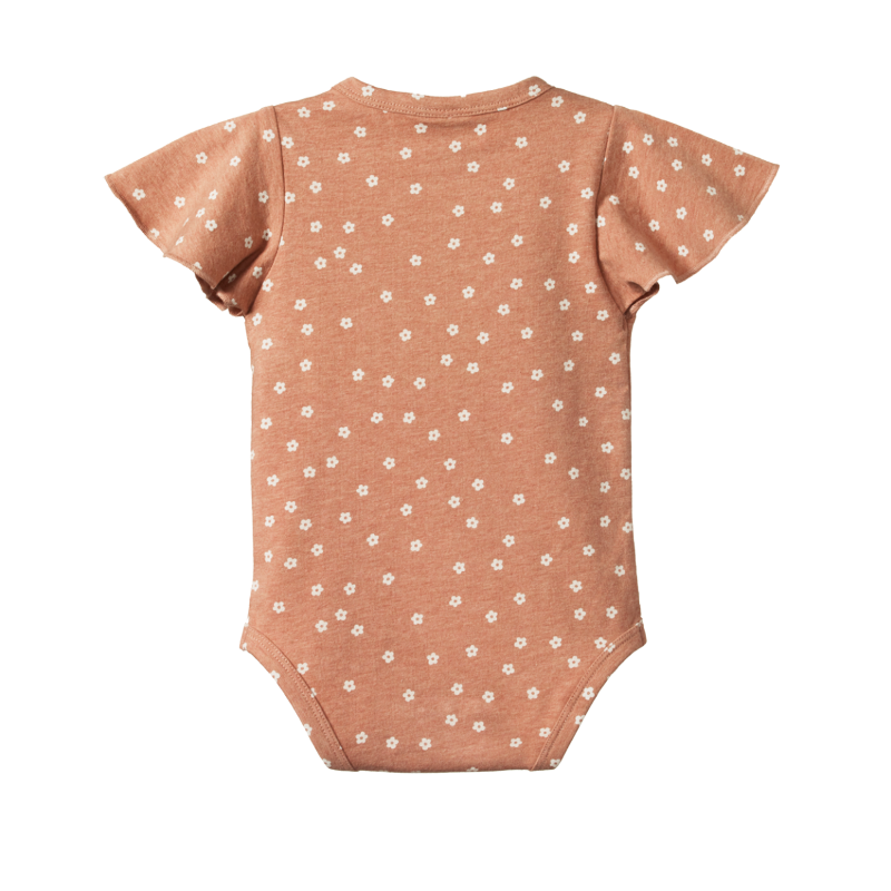 Nature Baby Petal Sleeve Bodysuit - Flora Cork