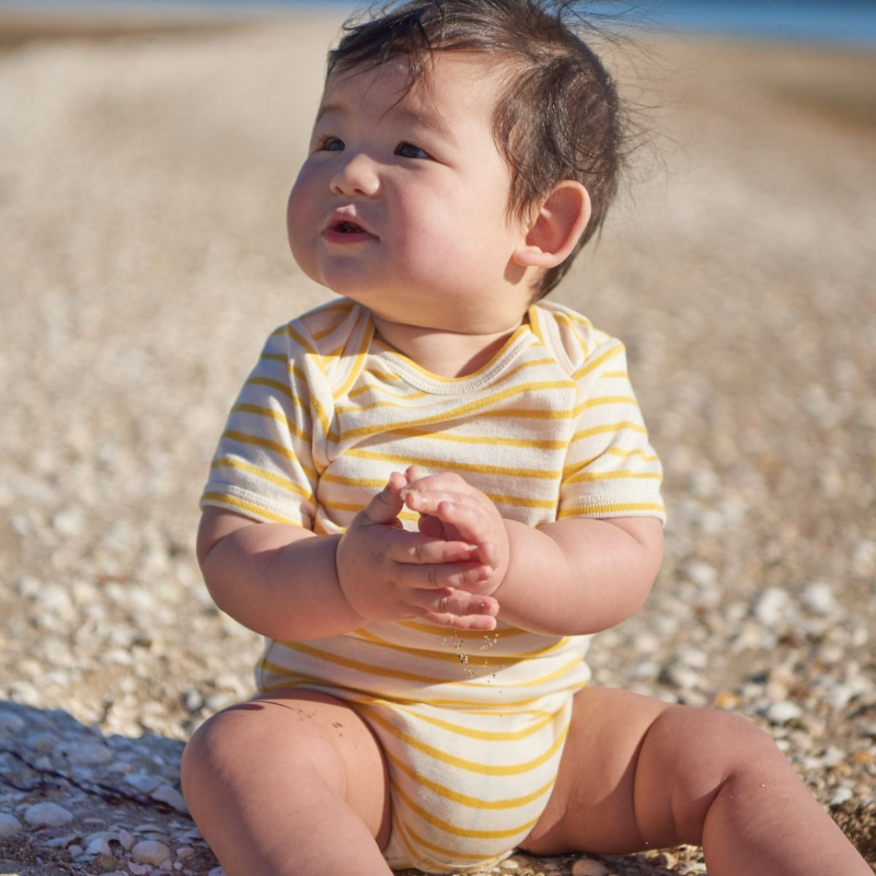 Nature Baby SS Bodysuit - Sunshine Sailor Stripe