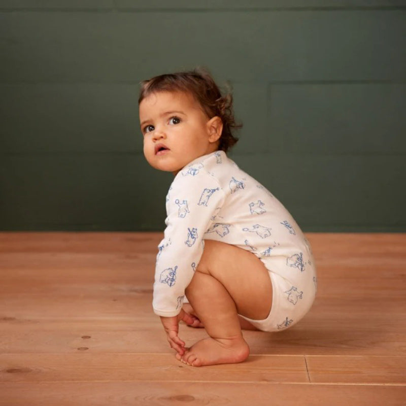 Nature Baby LS Bodysuit - Bluegrass Bears