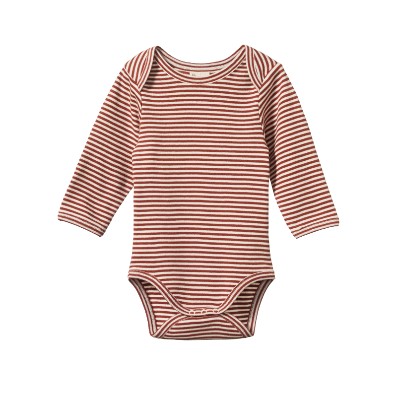 Nature Baby LS Bodysuit - Coco Stripe