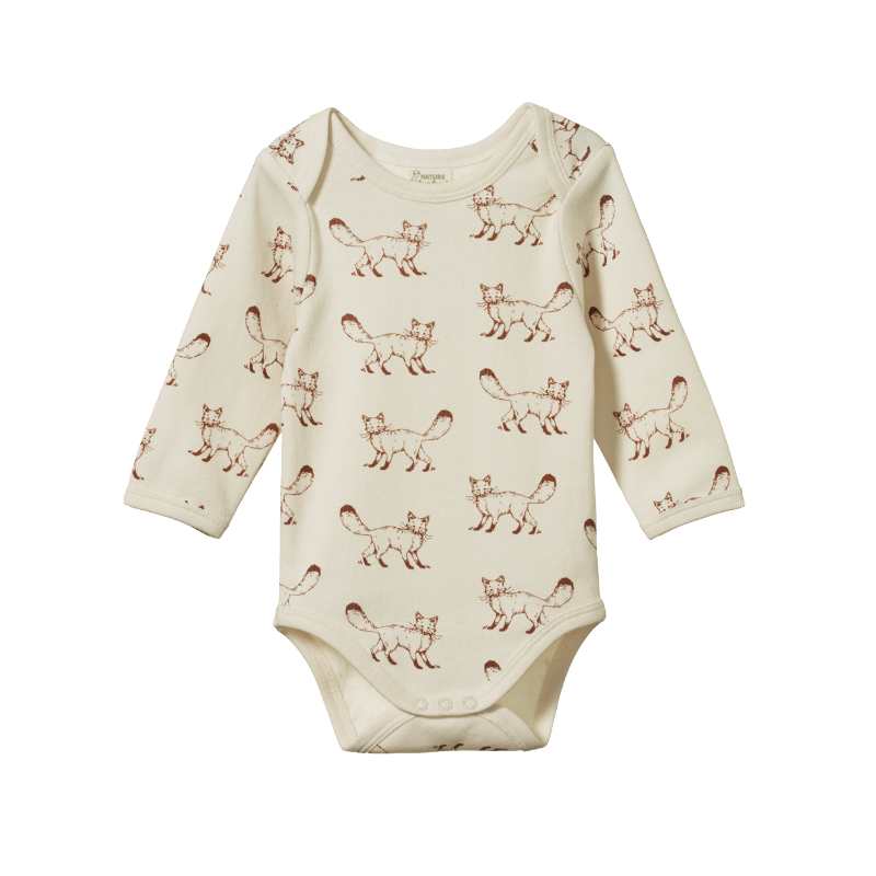 Nature Baby LS Bodysuit - Fox Print