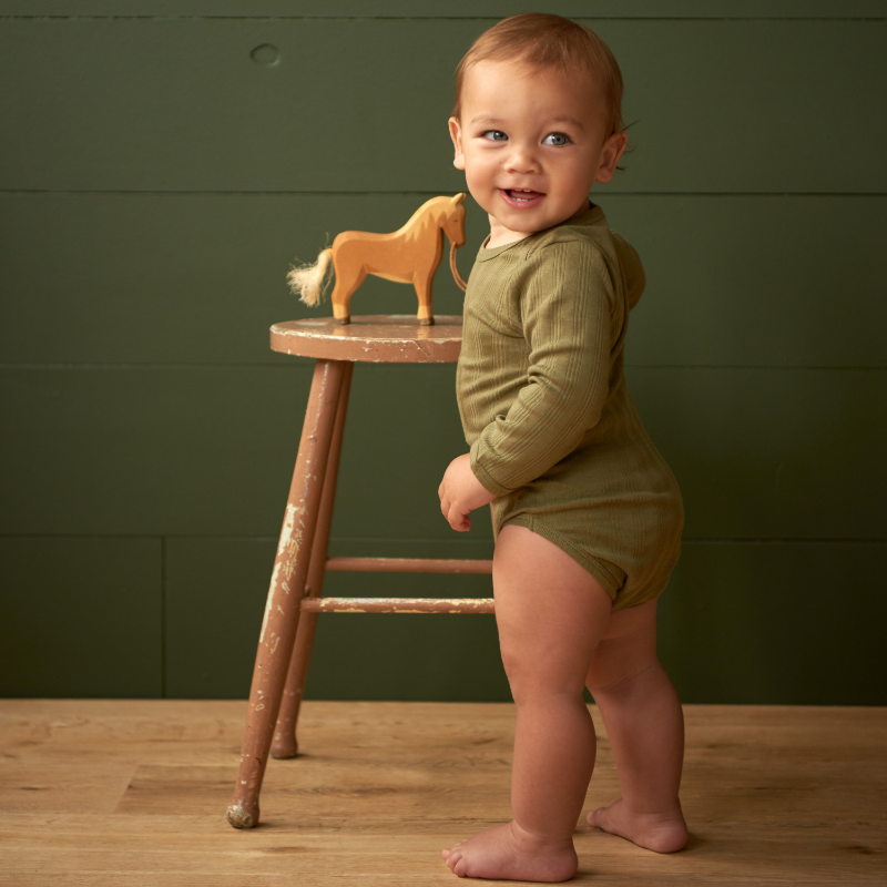 Nature Baby LS Bodysuit Derby 2 PK - Woodland Rose/Cypress – Shorties ...