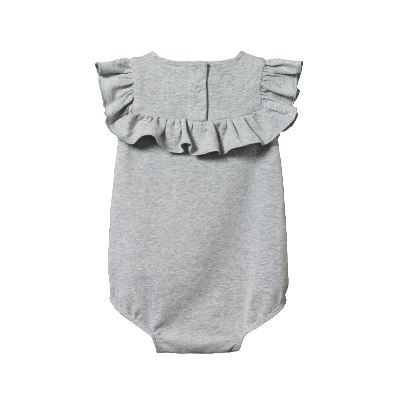 Nature Baby Frill Suit - Grey Marle