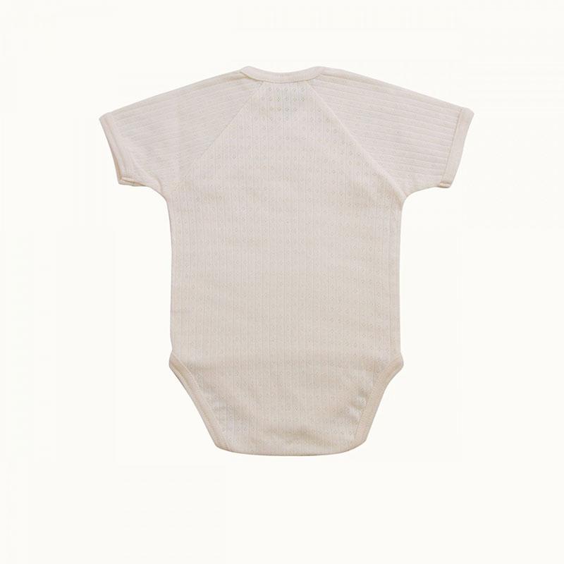 Nature Baby SS Kimono Suit - Pointelle Natural