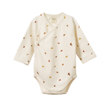 Nature Baby LS Kimono Bodysuit - Leaf
