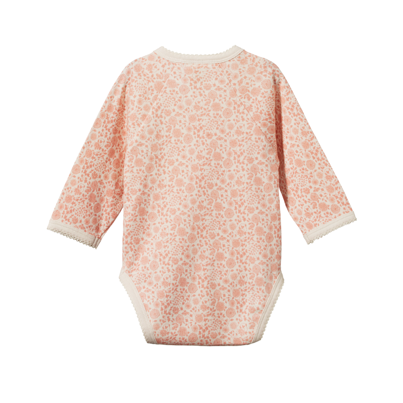 Nature Baby LS Kimono Bodysuit - Willow Daphne