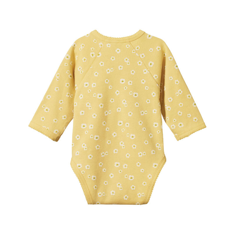 Nature Baby LS Kimono Bodysuit - Strawberry Flower