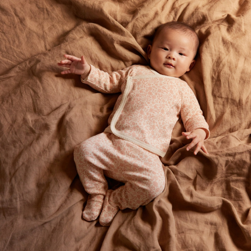 Nature Baby Footed Rompers - Willow Daphne