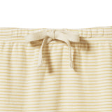Nature Baby Footed Rompers - Sand Pinstripe