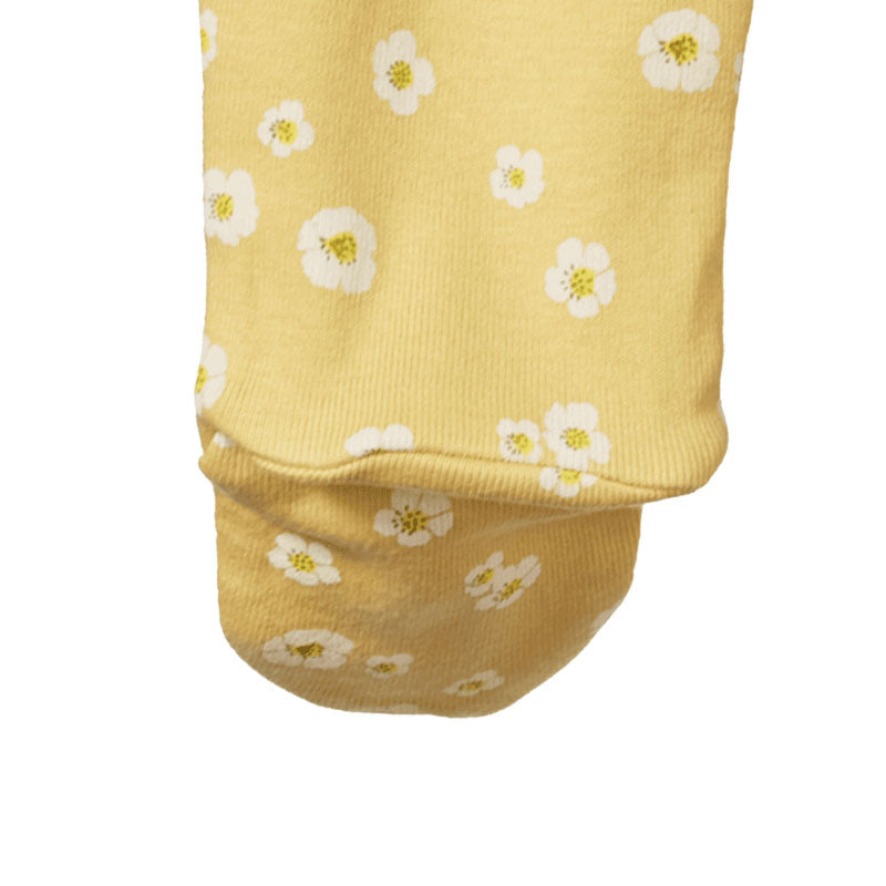 Nature Baby Footed Rompers - Strawberry Flower