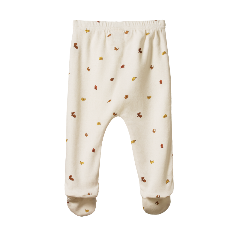 Nature Baby Footed Rompers - Leaf