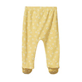 Nature Baby Footed Rompers - Strawberry Flower