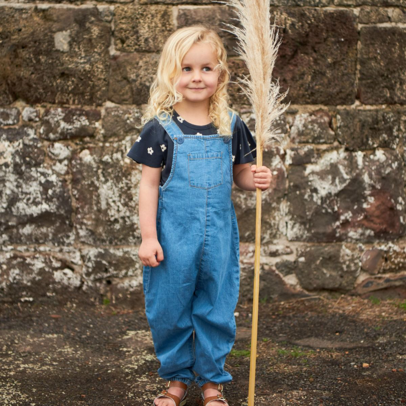 Nature Baby Tipper Overalls - Chambray