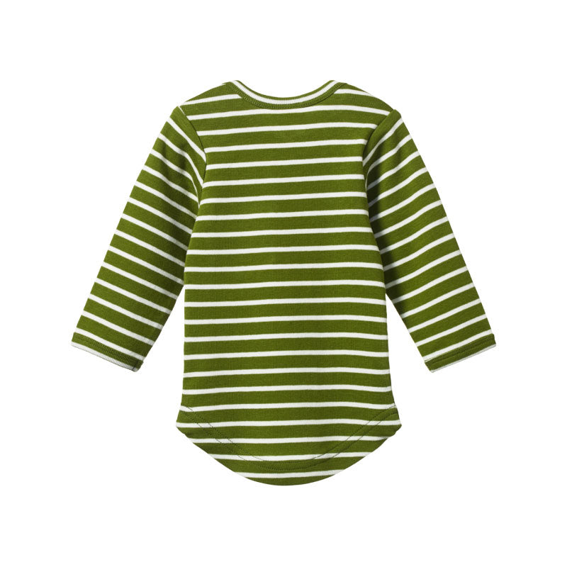 Nature Baby LS Pocket Tee - Leaf Sailor Stripe