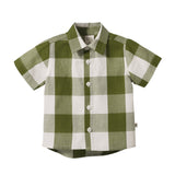 Nature Baby SS IRA Button Up - Jungle Check