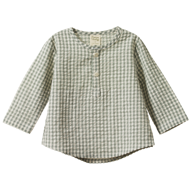 Nature Baby Caravan Shirt - Lagoon Check