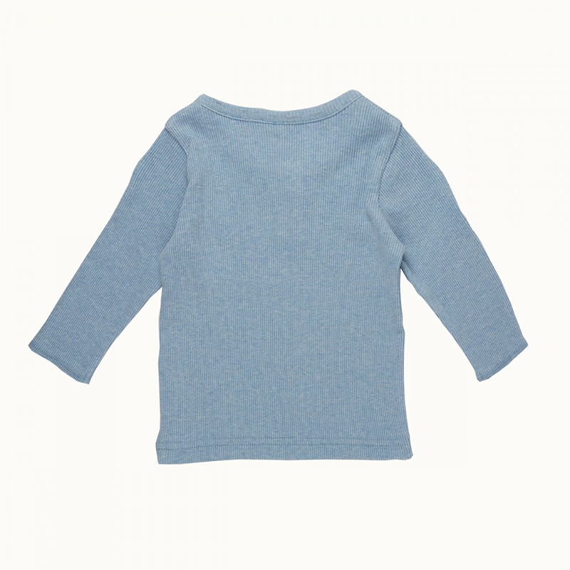 Nature Baby Rib Henley Tee - Pond Marle