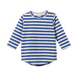 Nature Baby Stretch Jersey Everyday Tee - Isle Blue Sea Stripe