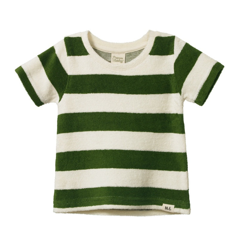 Nature Baby Terry River Tee - Bold Jungle Stripe