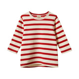 Nature Baby LS River Tee - Red Sailor Stripe