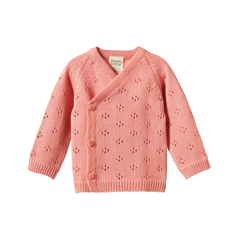 Nature Baby Honey Cardigan Peony Pointelle Shorties Childrens