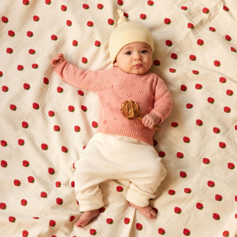 Nature Baby Honey Cardigan - Peony Pointelle