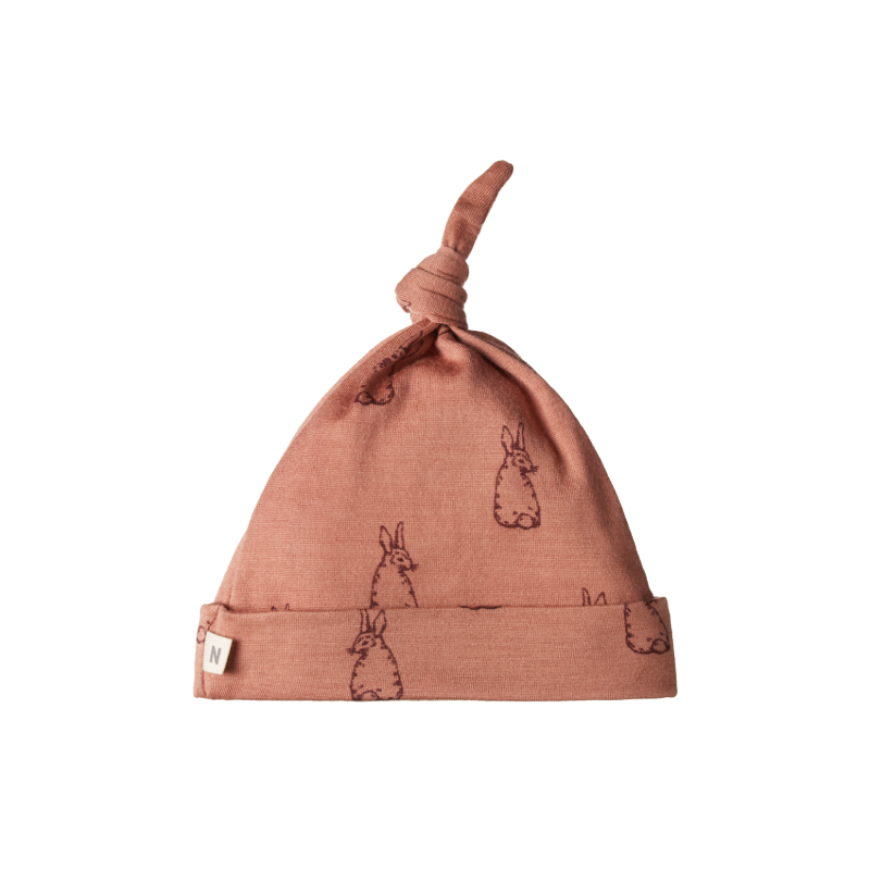 Nature Baby Merino Knotted Beanie - Bunny Tales Biscuit