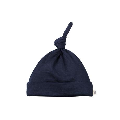 Nature Baby Merino Knotted Beanie - Navy