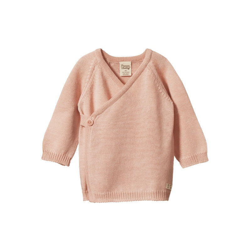 Nature Baby Merino Kimono Jacket - Rose Dust