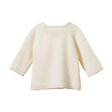 Nature Baby Merino Knit Kimono Jacket - Natural